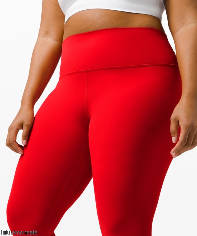 Lululemon Damen DELULU006 | Align Hochhaushose 25 Dunkelrot